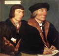 Doble retrato de Sir Thomas Godsalve y su hijo John Renaissance Hans Holbein el Joven